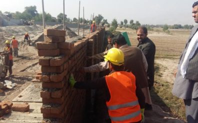 LOCAL MONITORS PREVENT USE OF LOW QUALITY BUILDING MATERIAL AT A SCHOOL AND A CLINIC IN JALALABAD